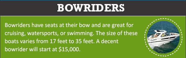 Bowrider boats for lake