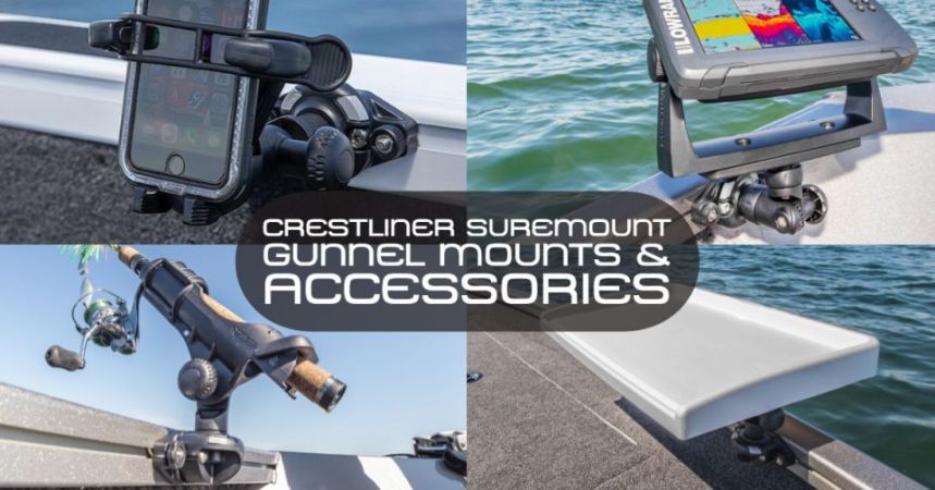 Mounts & Accessories For Crestliner Boats SureMount Gunnel System