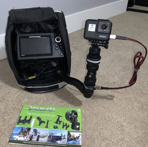 DIY Portable Ice Fishing Sounder & Camera Set Up - Humminbird Helix & GoPro  RAILBLAZA