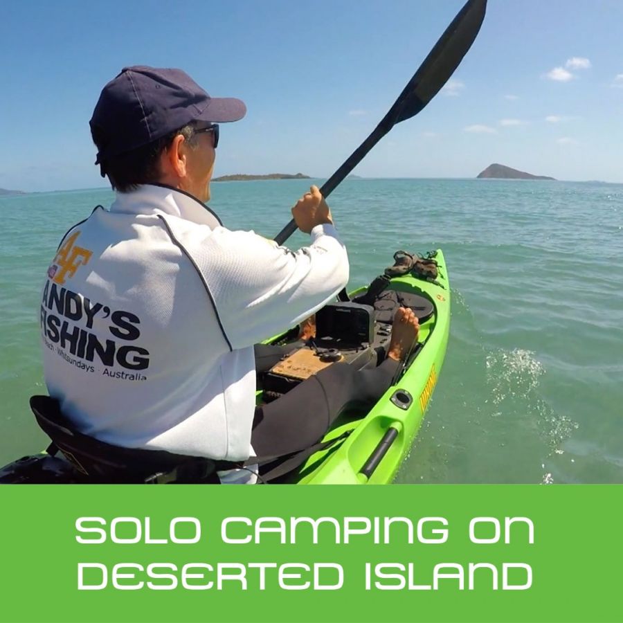 Solo camping on deserted island Catch and Cook kayak fishing