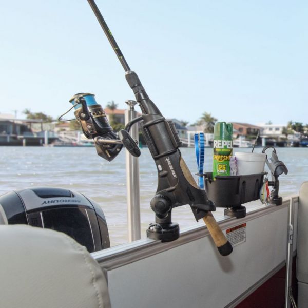 pontoon rail rod holders