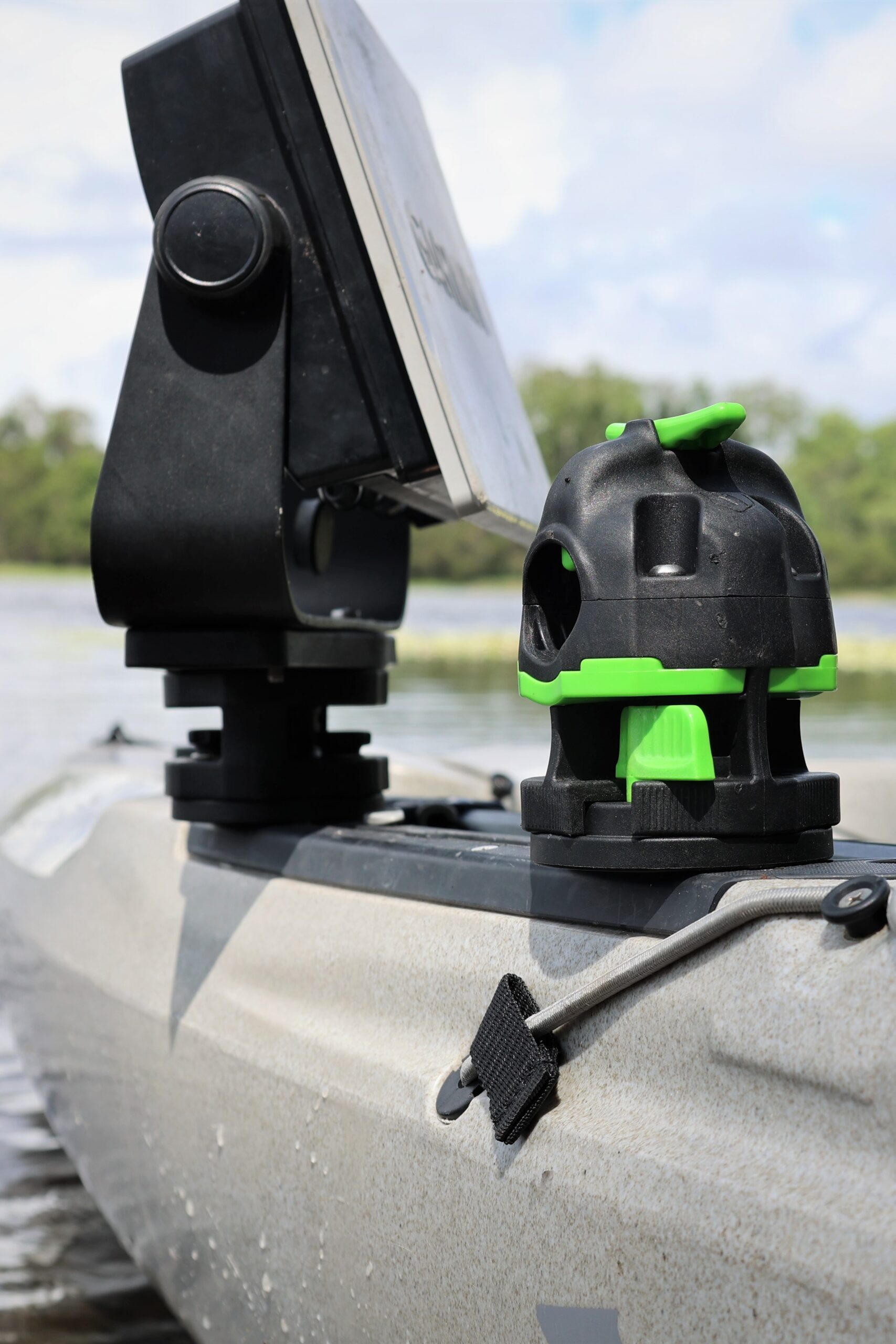 fishing rod holder for kayak track RAM ROD with RAM Ball Base No wasted motion Kayak Rod Holder with Rail