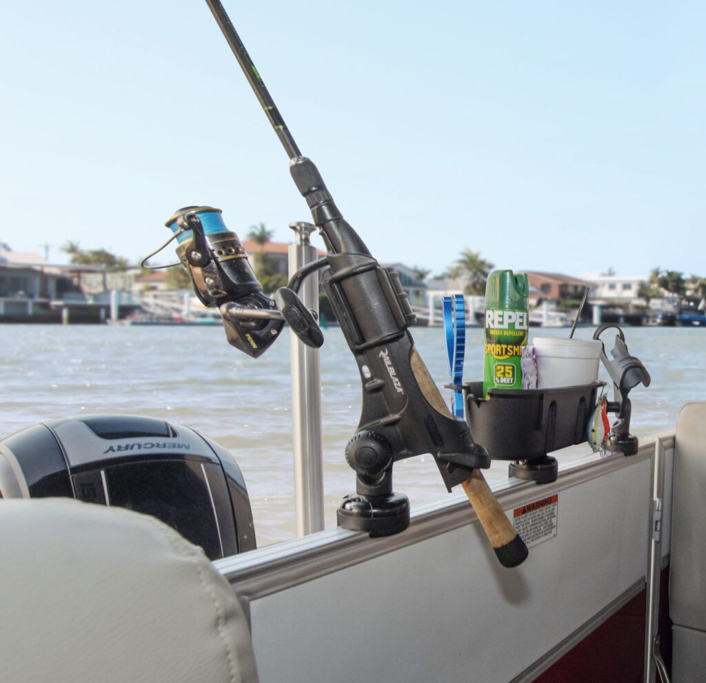 best rod holders for 14 aluminum fishing boat Stainless Steel Holder with Cap 15 Degree stainless hardware Rod Holder R Pontoon Kit
